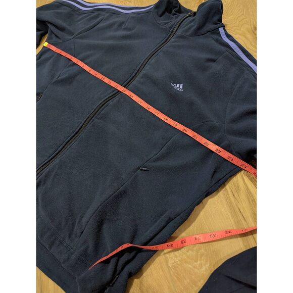 Adidas Fleece Track Jacket w/ Thumb Holes! - Picture 6 of 9